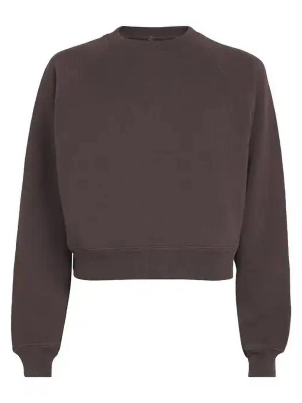 NWOT Skims French Terry Cropped Sweatshirt Brown Size M - Picture 5 of 16